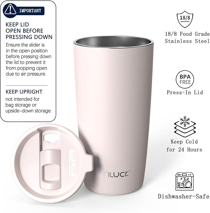 TILUCK 20 oz Insulated Coffee Tumbler - Image 2