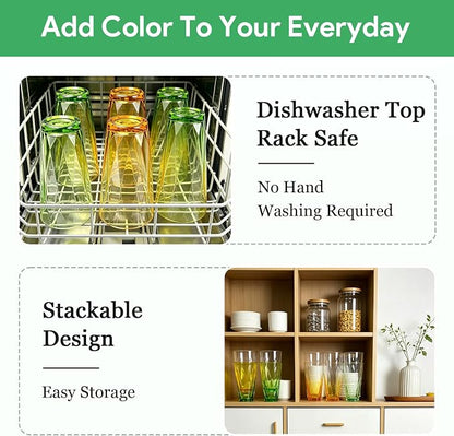 20oz Plastic Reusable Drinking Glasses 6PCS, Vibrant Tumblers - Image 5