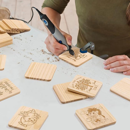 46Pcs Unfinished Wood Coasters-4" Unfinished Natural Wood Slices - Image 7