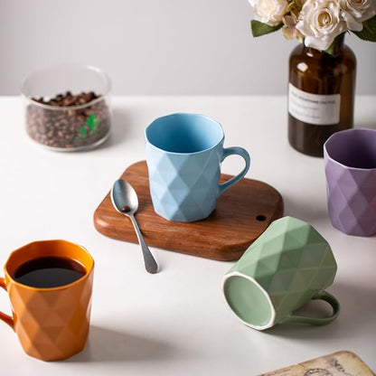 11 Ounce Porcelain Mugs, Tea and Cocoa Mug Set - Image 4