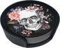 Elegant Skull Rose Flower Coasters by Unknown