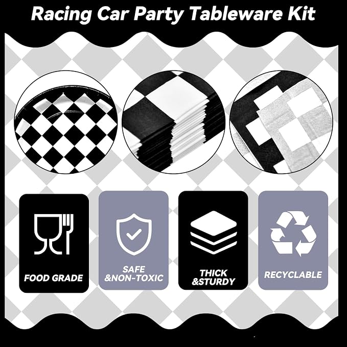96 Pieces Racing Theme Party Supplies - Image 3