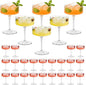 ZOMUIA Ribbed Coupe Glasses 28 Pcs, 10 oz Plastic Champagne Coupe Detachable by ZOMUIA