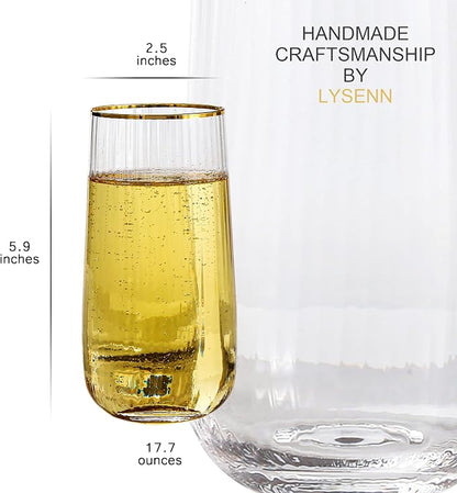 Lysenn Stemless Wine Glasses Set of 4 - Image 7