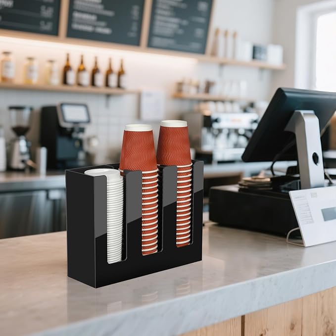 Coffee Cup Holder, Cup and Lid Organizer fits 5 to 16 oz Disposable Cups | - Image 8