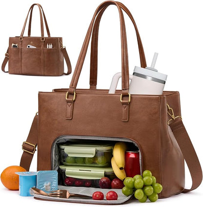 LOVEVOOK Lunch Bag for Women, Work Laptop Tote Bag by LOVEVOOK