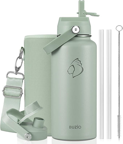 BUZIO Insulated Stainless Steel Water Bottle 32 oz by BUZIO