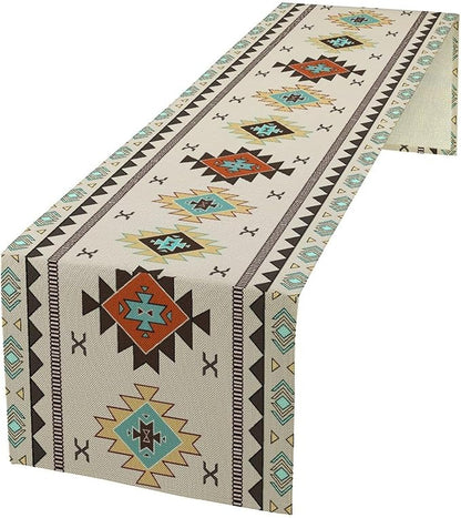 Aztec Southwest Table Runner, Ethnic Style Design Geometric Table Runners Table by SXXLDNG