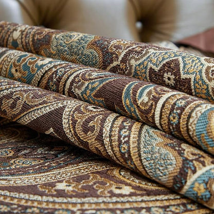 Luxury Vintage Design Table Runners 108 inches long Embroidery Jacquard Fabric - Image 5