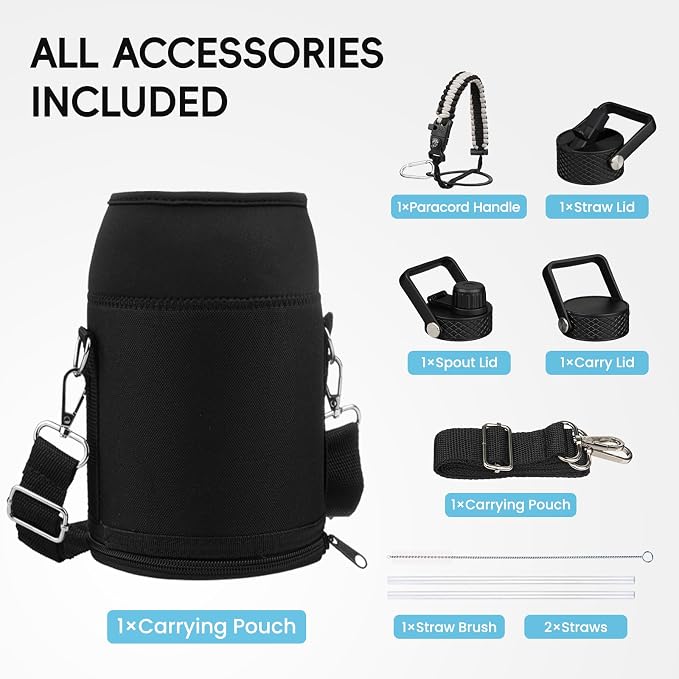 Konokyo 128 oz Insulated Stainless Steel Water Bottle Jug - Image 2