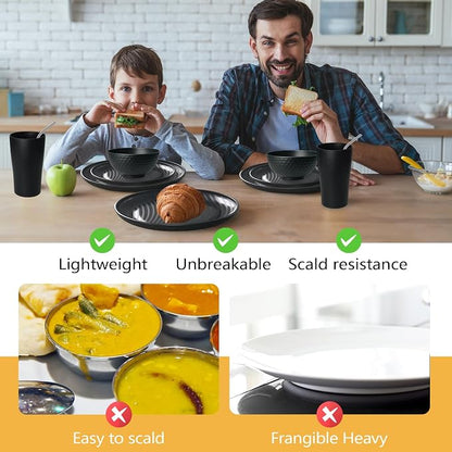 Teivio 32-Piece Plates and Bowls Sets - Image 4