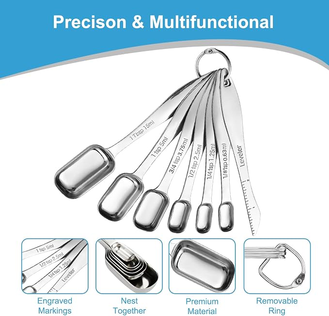 22-Pc Stackable Measuring Cups and Spoons Set - Image 2
