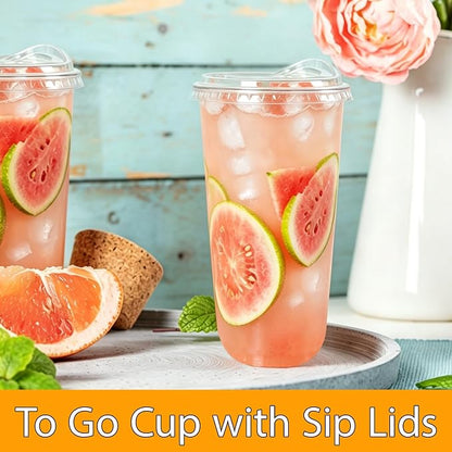 50 Pack 20OZ Clear Plastic Cups - Image 6