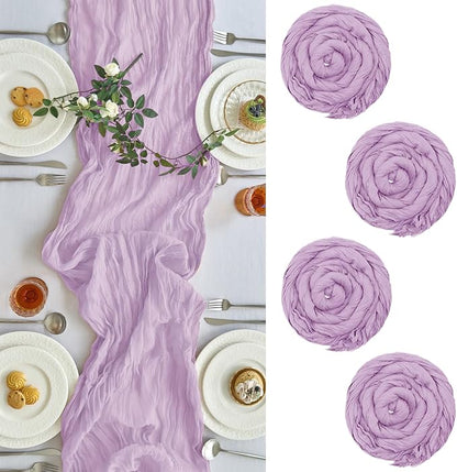 IVAPUPU Purple Table Runner 120 Inch by IVAPUPU