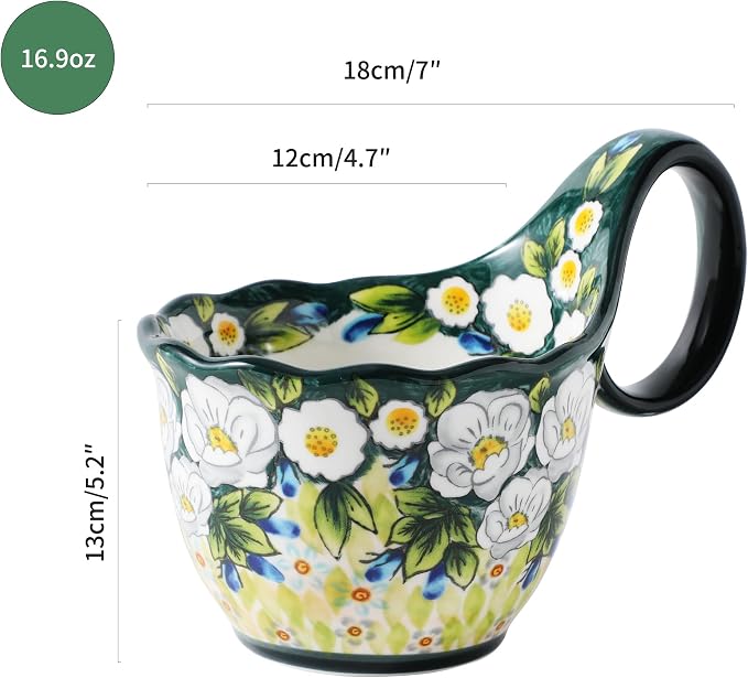 ALMA 16oz Soup Bowl with Handle Microwave Safe, Soup Bowl - Image 6