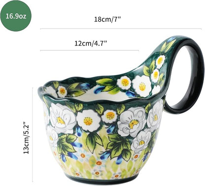 ALMA 16oz Soup Bowl with Handle Microwave Safe, Soup Bowl - Image 6