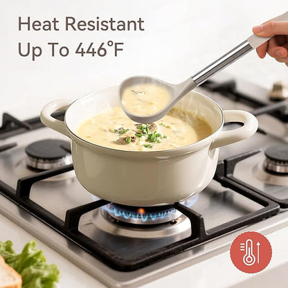 Silicone Kitchen Utensils Set, 28 Pcs Cooking Utensils Set 446°F Heat Resistant Spatula Set, Food Grade Silicone and Stainless Steel Handle Kitchen Gadgets for Nonstick Cookware BPA Free