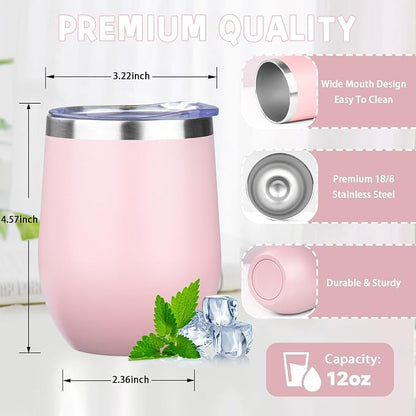 12oz/4 Pack Stainless Steel Wine Tumbler - Image 2