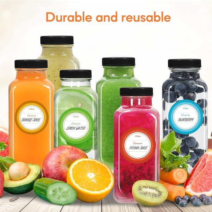 STARSIDE 16oz Glass Juice Bottles 12-Pack - Image 8