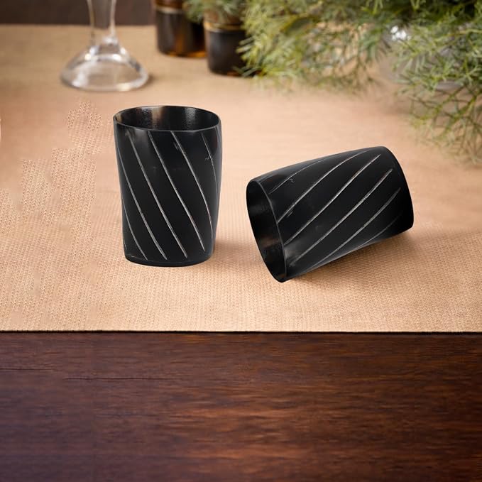 Handicrafts Home Viking Horn Shot Glasses Set of 8, Handmade Natural Ox Horn - Image 8