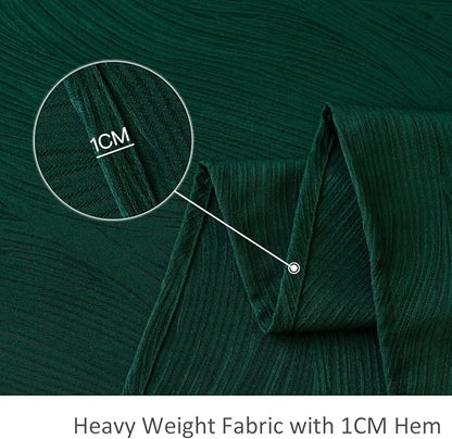 maxmill Christmas Hunter Green Tablecloth, Spill-Proof and Water Resistance Heavy Weight Soft Table Cloth for Christmas, Holiday and Family Gatherings, Dinner Rectangle 60 x 120 Inch, Hunter Green