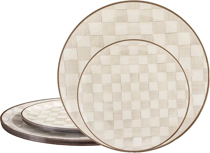 U-QE 20PCS Plastic Brown Plates by U-QE
