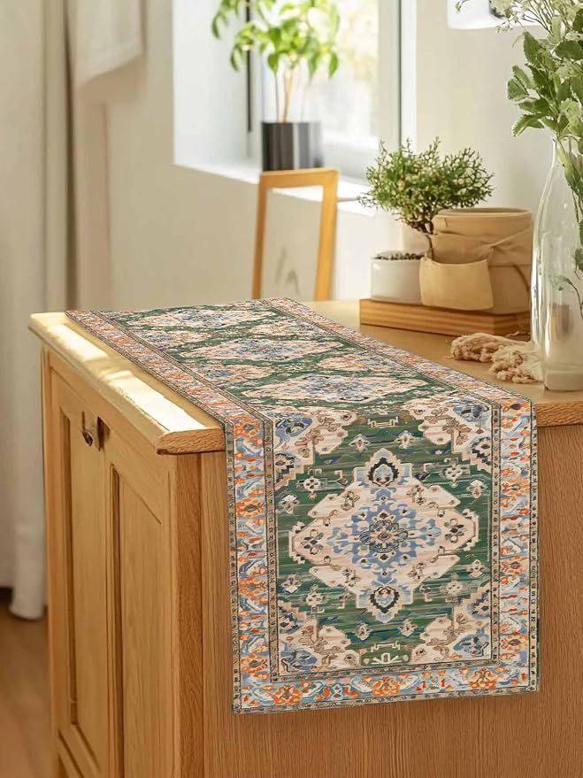 Boho Table Runners 90 Inches Long, Vintage Western Kitchen Dining Tables - Image 7