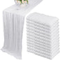 12 Pack 13Ft Cheesecloth Table Runner 35x157 Inch Boho Gauze Table Runner by Fivenl