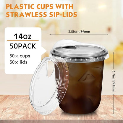 Baderke 50 Pcs Round Bottom Plastic Cups - Image 3