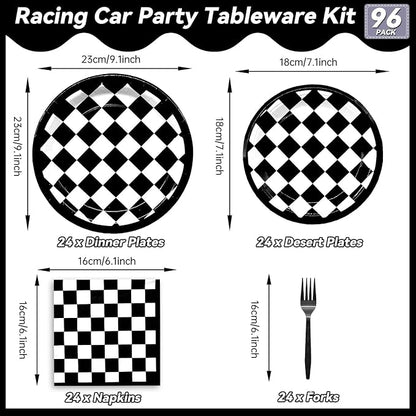 96 Pieces Racing Theme Party Supplies - Image 2