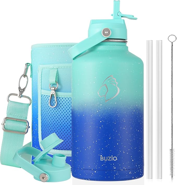BUZIO 64 oz Insulated Stainless Steel Water Bottle by BUZIO