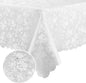 Smiry Rectangle Table Cloth, Waterproof Heavy Duty Vinyl Tablecloths, Wipeable Washable Table Cover for Kitchen and Dining Room (White, 60" X 126")