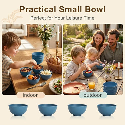 Small Plastic Bowls 10oz, Unbreakable Wheat Straw Bowls Sets of 8, Microwave & - Image 7