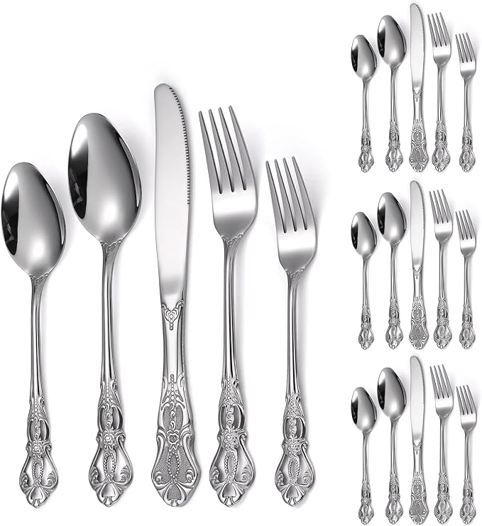 Retro Royal Silverware Silver Flatware Set by A%C2%B7HOUSEWARE