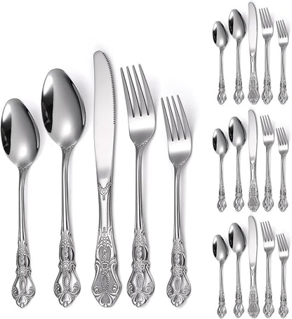 Retro Royal Silverware Silver Flatware Set by A%C2%B7HOUSEWARE