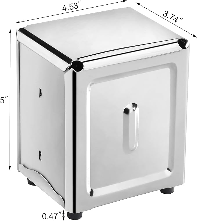 New Star Foodservice 24043 Stainless Steel Short Napkin Dispenser, 3.875 by - Image 2