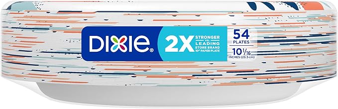 Dixie Paper Plates, Large 10 Inch | 2X Stronger | Microwave-Safe | Soak-Proof | - Image 10
