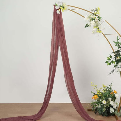 Efavormart 20ft Mauve Gauze Cheesecloth Wedding Arch Drapery Fabric, Extra Long - Image 2