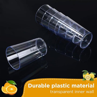 Meanplan 48 Pack Plastic Reusable Drinking Glasses Restaurant Grade 8 oz - Image 3