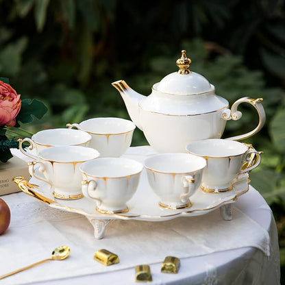 ACMLIFE Tea Sets for Adults Fine Bone China Tea Set for 6, Porcelain Teapot - Image 4
