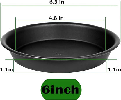 6 Pack 6 inch Plant Saucer Tray, 4 6 8 10 12 15 17 19 inch Plant Saucers - Image 2