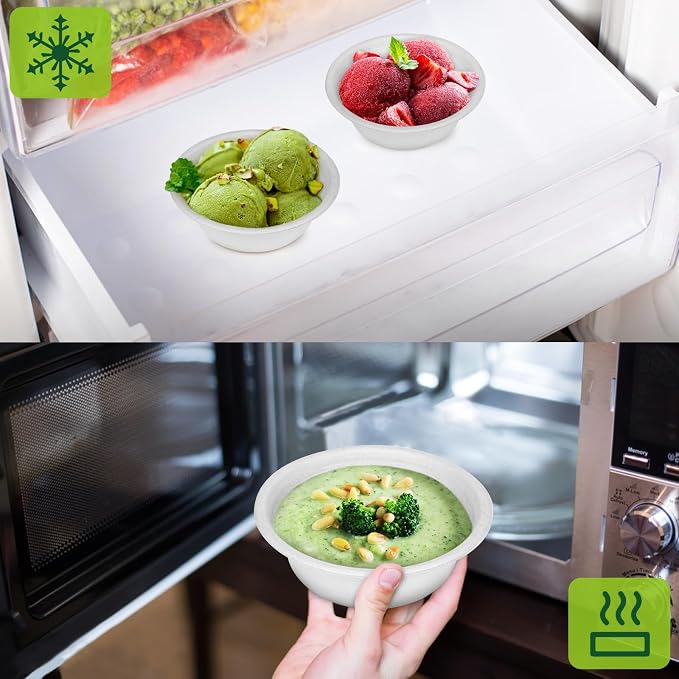 10 oz Paper Bowls Disposable Heavy Duty, 200 Pack, Microwavable Safe - Image 6
