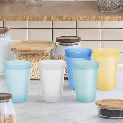 8-Pack 15.2oz Plastic Cups, BPA-Free Reusable Drinking Cups, Unbreakable PP - Image 7