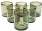 Solid Olive Green 9 oz Short Tumblers, Recycled Glass, Toxin-Free by MexHandcraft