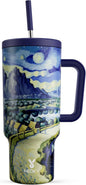 Meoky 40 oz Tumbler with Handle and Straw: Stainless Steel Insulated Tumbler by MEOKY