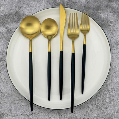 20-Piece 18/10 Stainless Steel Flatware Silverware, Luxury Dinnerware Set - Image 2