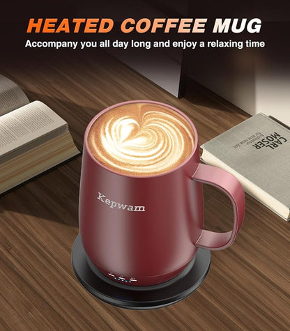 Kepwam Self-Heating Coffee Mug T2, 16oz Electric Heated Mug Hot Up to 149℉ | No - Image 5