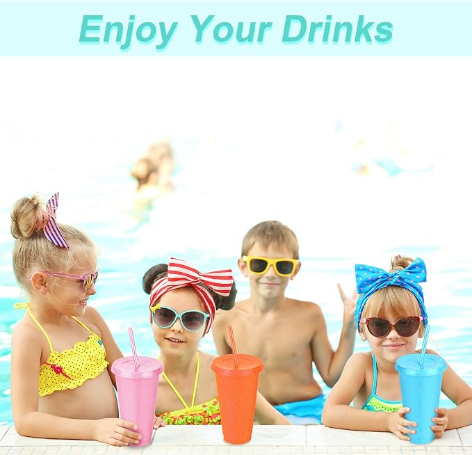 24 Pack Plastic Tumblers with Lids and Straw, Reusable Cups with Lids and - Image 6
