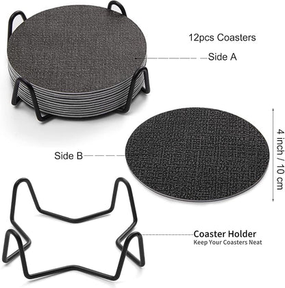 Faux Leather Drink Coasters - Image 9