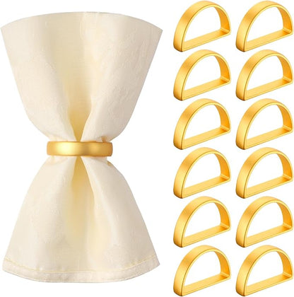 Suream Stainless Steel Napkin Rings, Modern Serviette Buckles by Suream
